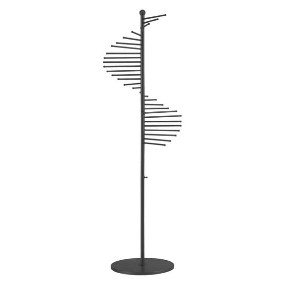 Xianers Scarf Display Stand Metal Freestanding Scarf Holder with 30 Rods Multifunctional Design Display Shelves Anti Slip Space Saving Hijab Hanger for Belt Sheet charitable