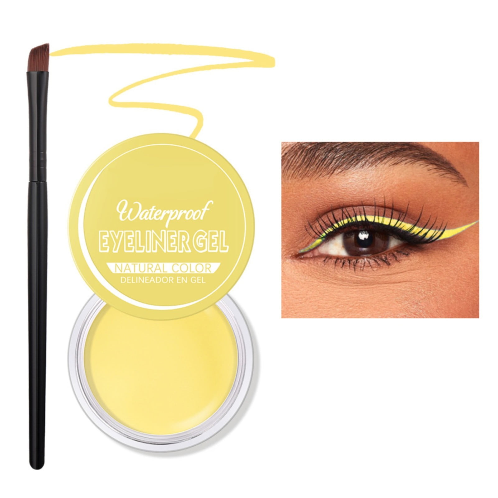 XiangBing Makeup Canned Eyeliner Eyebrow with Brushes Kit Formula Quick