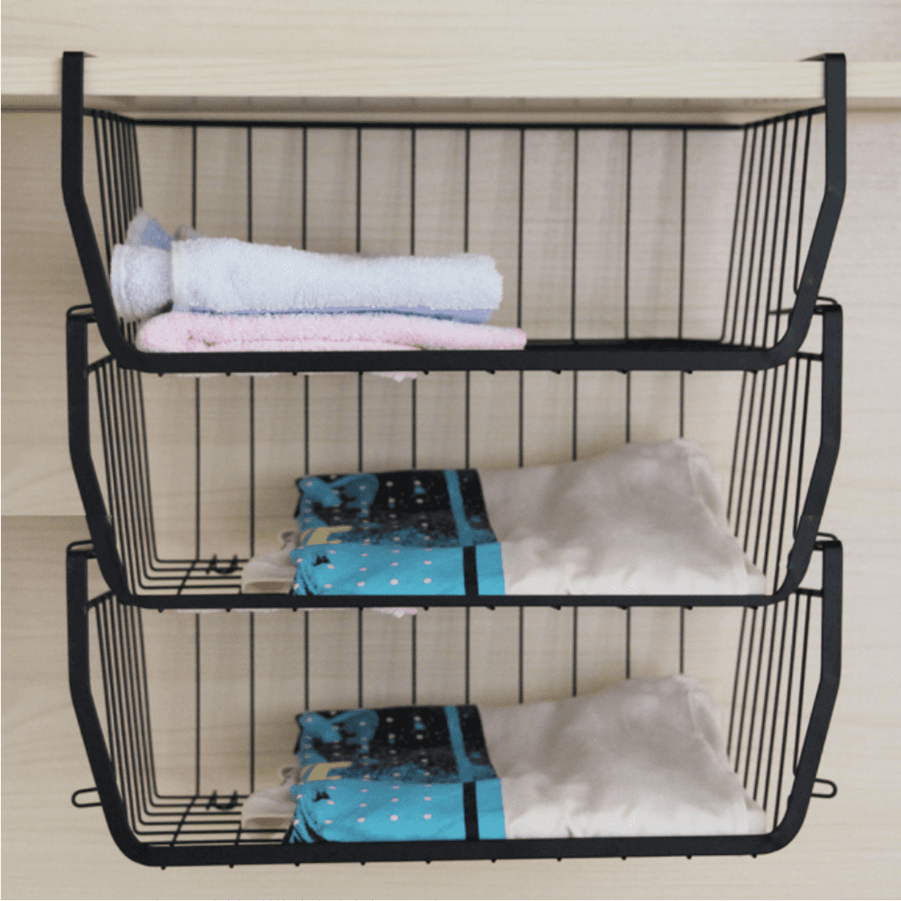 Xiangshang 3 Pack Under Basket Storage Under Shelf Hanging