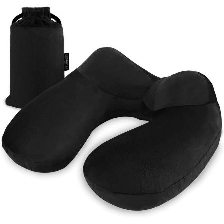 Xiangyi Inflatable Travel Pillow, 100 Soft Velvet Inflatable Neck