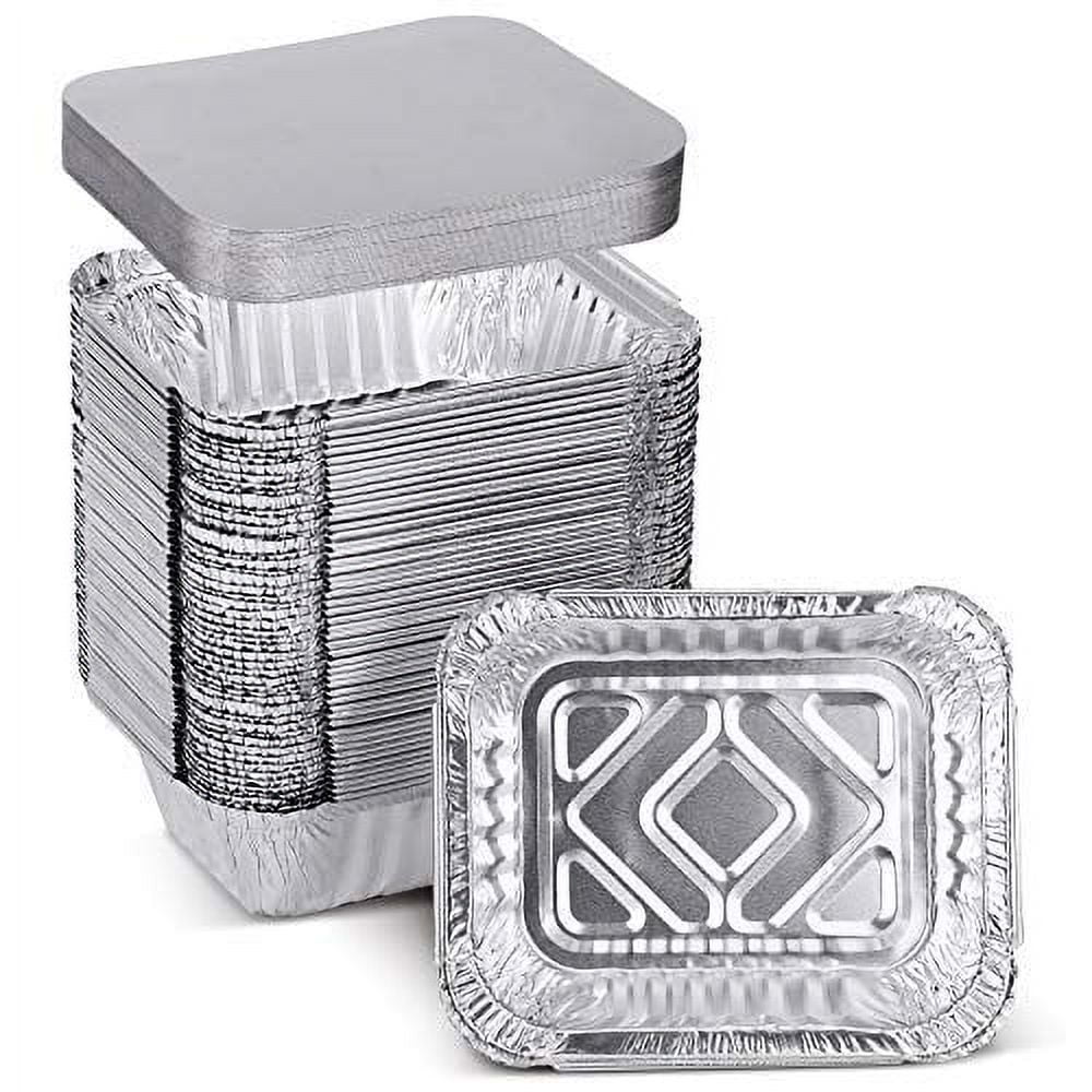 Xiangyi Takeout Foil Pans with Lids(50 Pack), Recyclable Food Storage