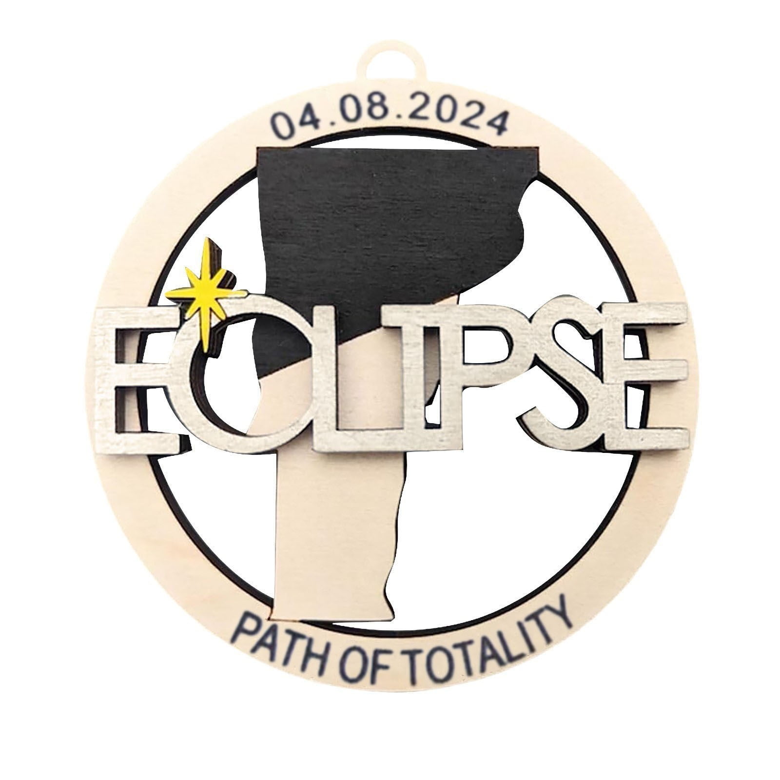 Xianxian Solar Eclipse Listing Solar 2024 Ornament Wooden 2024 Keepsake