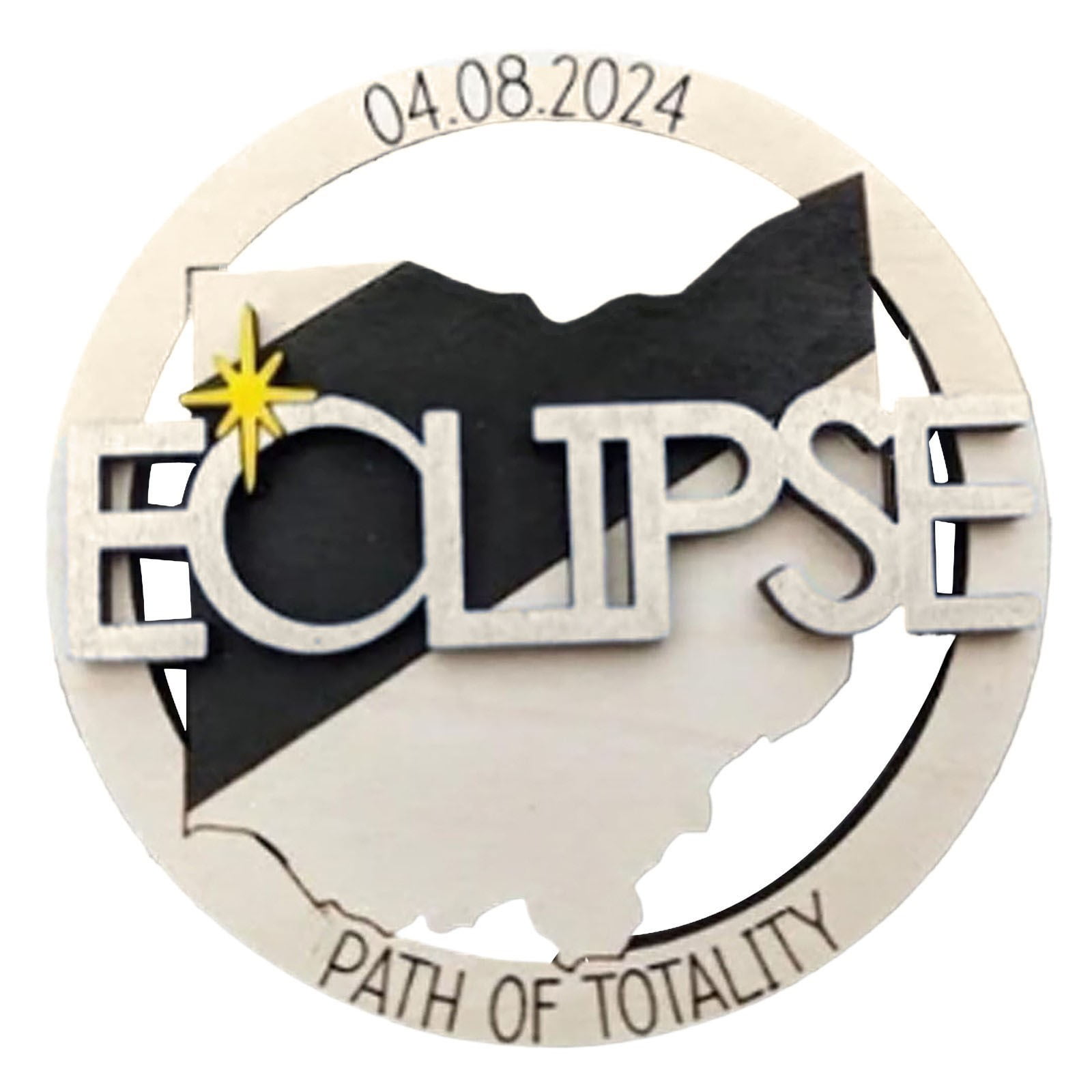 Xianxian Solar Eclipse Listing Solar 2025 Ornament Wooden 2025 Keepsake