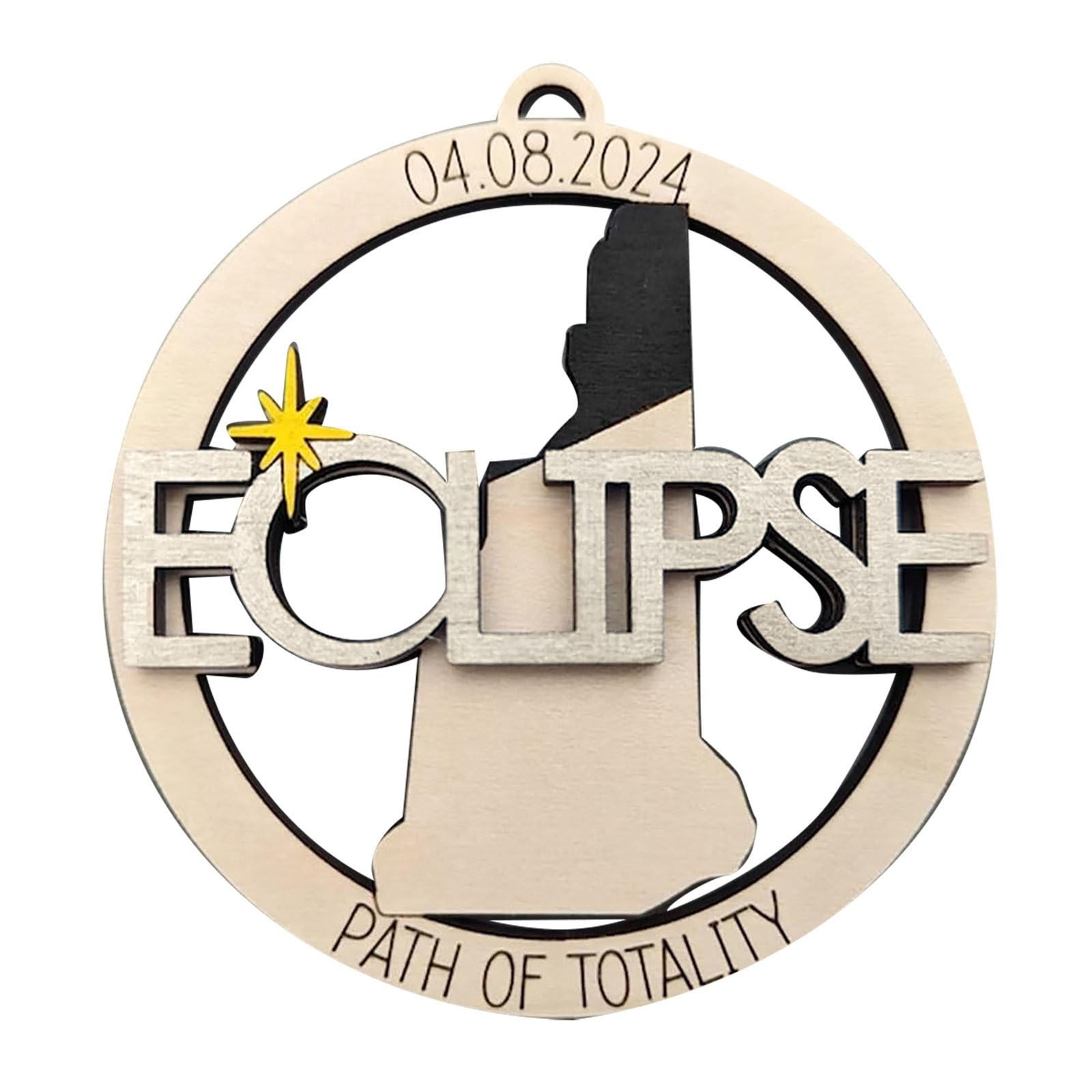 Xianxian Solar Eclipse Listing Solar 2025 Ornament Wooden 2025 Keepsake