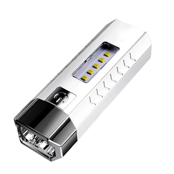 From Xiao Bei strict selection LED Ultra Bright Multifunctional Flashlight Outdoor Portable USB Power Bank COB Side Lights Camping Fishing  Lighting flashlight