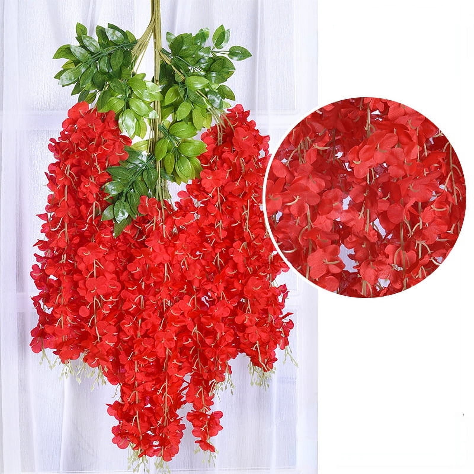 Xiao Hang 12pcs Wisteria Artificial Flowers Vine Wreath Wedding Arch ...