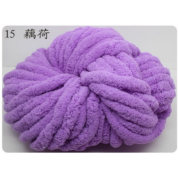 Xiao Hua 1 Roll Of Coarse Spun Craft Yarn 250g Purple, Super Soft Plush Feel, Suitable For Beginners' Plush Scarves Four Season Yarn Winter Comfortable Handmade Project