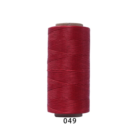 Xiao Hua 1 roll -196.85yd long flat polyester wax thread, 210D, 1mm wide hand sewn leather thread, universal process thread for leather projects, wallets, shoe repair, binding, A44
