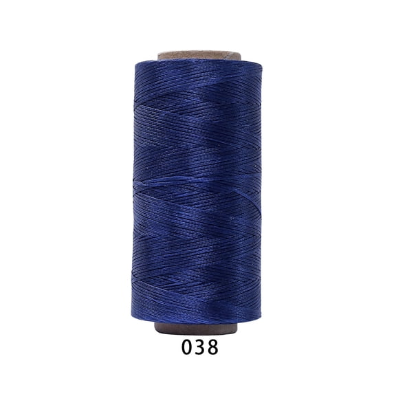 Xiao Hua 1 roll -196.85yd long flat polyester wax thread, 210D, 1mm wide hand sewn leather thread, universal process thread for leather projects, wallets, shoe repair, binding, A35