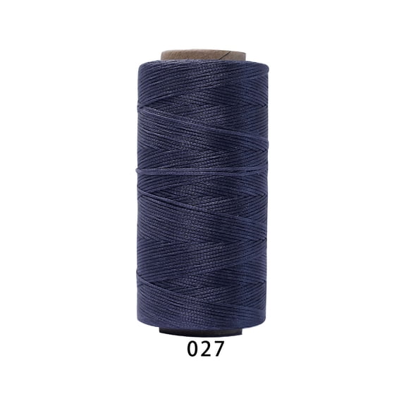 Xiao Hua 1 roll -196.85yd long flat polyester wax thread, 210D, 1mm wide hand sewn leather thread, universal process thread for leather projects, wallets, shoe repair, binding, A25