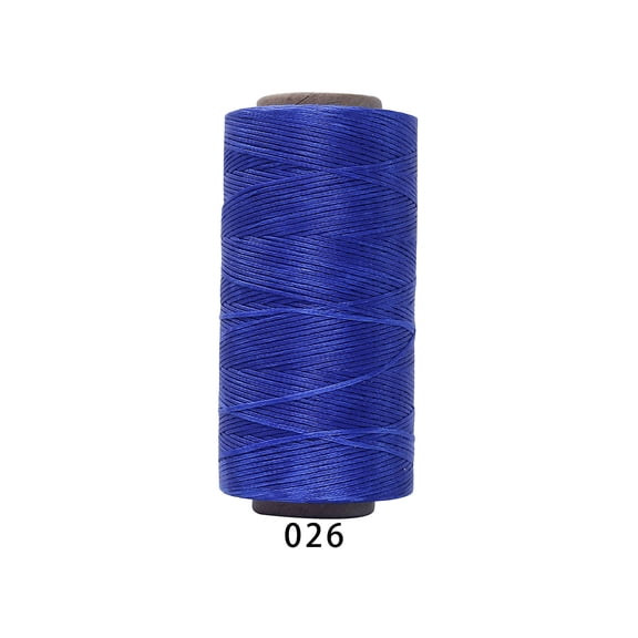 Xiao Hua 1 roll -196.85yd long flat polyester wax thread, 210D, 1mm wide hand sewn leather thread, universal process thread for leather projects, wallets, shoe repair, binding, A24