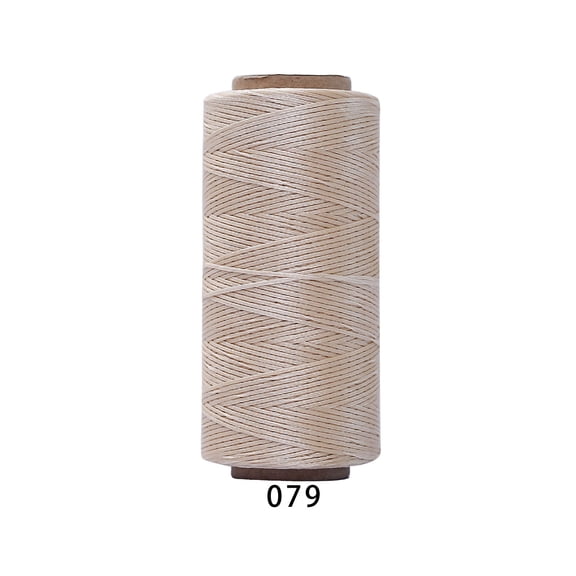 Xiao Hua 1 roll -196.85yd long flat polyester wax thread, 210D, 1mm wide hand sewn leather thread, universal process thread for leather projects, wallets, shoe repair, binding, A54