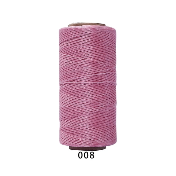 Xiao Hua 1 roll -196.85yd long flat polyester wax thread, 210D, 1mm wide hand sewn leather thread, universal process thread for leather projects, wallets, shoe repair, binding, A06