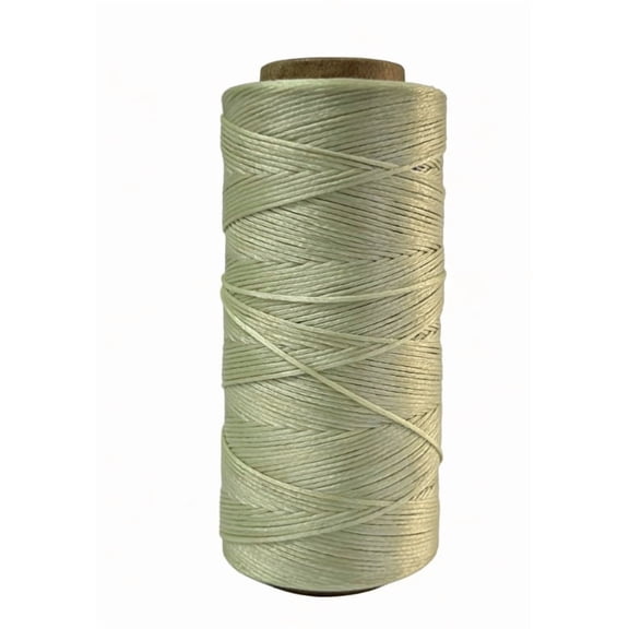 Xiao Hua 1 roll -196.85yd long flat polyester wax thread, 210D, 1mm wide hand sewn leather thread, universal process thread for leather projects, wallets, shoe repair, binding, A36