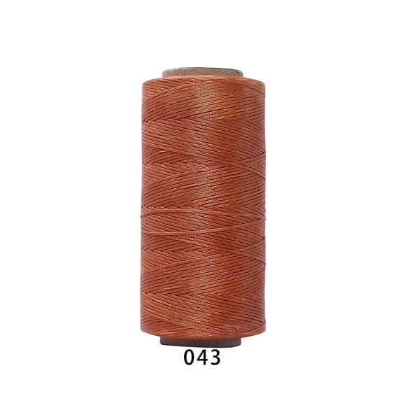 Xiao Hua 1 roll -196.85yd long flat polyester wax thread, 210D, 1mm wide hand sewn leather thread, universal process thread for leather projects, wallets, shoe repair, binding, A40