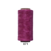 Xiao Hua 1 roll -196.85yd long flat polyester wax thread, 210D, 1mm wide hand sewn leather thread, universal process thread for leather projects, wallets, shoe repair, binding, A53