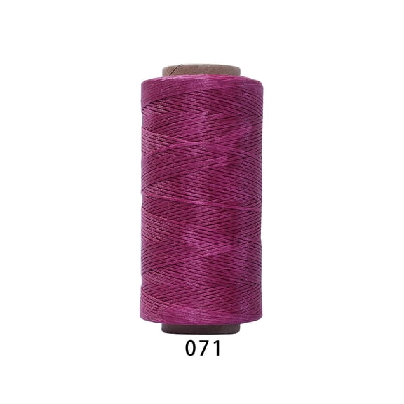 Xiao Hua 1 roll -196.85yd long flat polyester wax thread, 210D, 1mm wide hand sewn leather thread, universal process thread for leather projects, wallets, shoe repair, binding, A53
