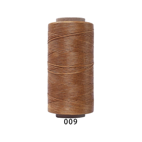 Xiao Hua 1 roll -196.85yd long flat polyester wax thread, 210D, 1mm wide hand sewn leather thread, universal process thread for leather projects, wallets, shoe repair, binding, A07