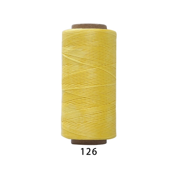 Xiao Hua 1 roll -196.85yd long flat polyester wax thread, 210D, 1mm wide hand sewn leather thread, universal process thread for leather projects, wallets, shoe repair, binding, A55