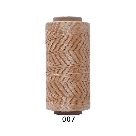 Xiao Hua 1 roll -196.85yd long flat polyester wax thread, 210D, 1mm wide hand sewn leather thread, universal process thread for leather projects, wallets, shoe repair, binding, A05