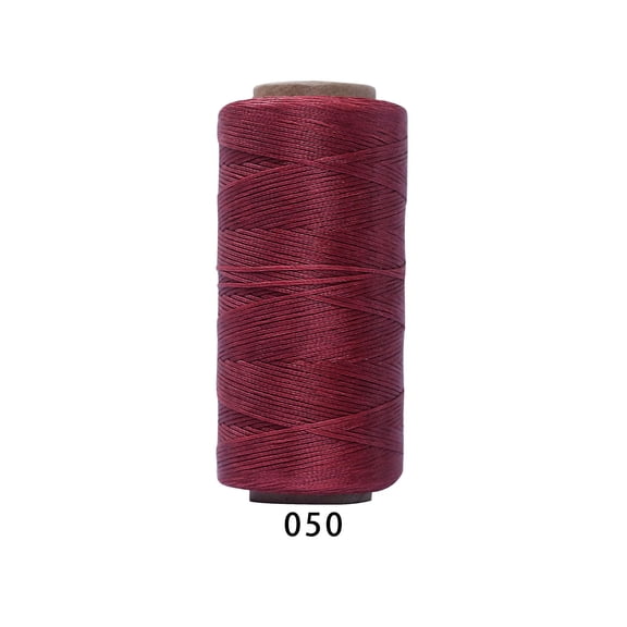 Xiao Hua 1 roll -196.85yd long flat polyester wax thread, 210D, 1mm wide hand sewn leather thread, universal process thread for leather projects, wallets, shoe repair, binding, A45
