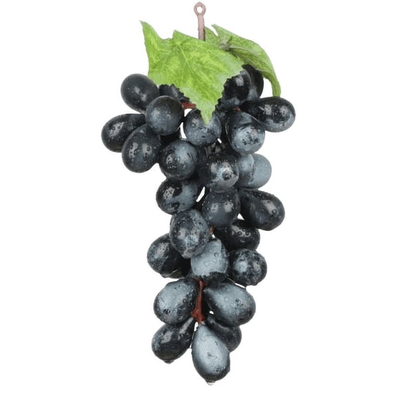 Xiao Hua 10-Pack Assorted Artificial Grape Bunch Decorative Grape Bunch Rubber Grape Bundles for Vintage Wedding Gifts Fruit Wine Decoration Artificial Fruit Props (Black)