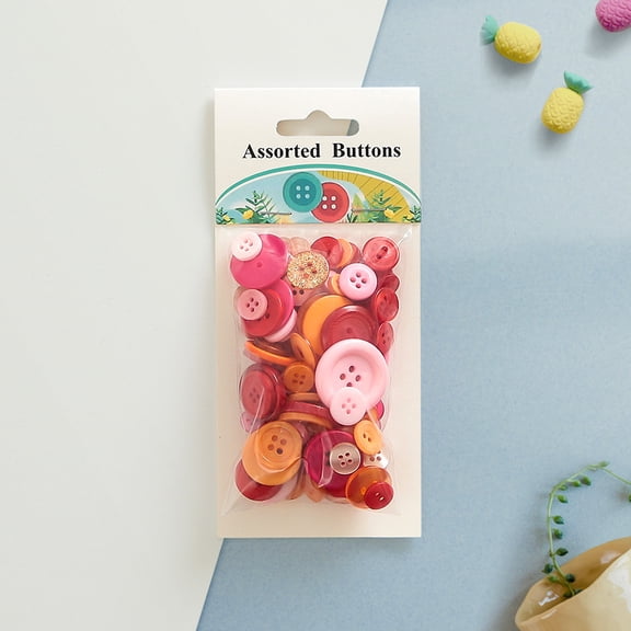 Xiao Hua 100-200Pcs Style B resin buttons -0.35in-1.18in various sizes of buttons, round resin buttons, craft buttons, and sewing buttons