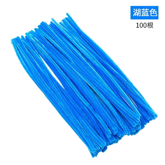 Xiao Hua 100 piece set torsion bar, suitable for DIY handmade material bag making, colorful hair root styling, handmade hair root twisting device, DIY handicraft art set, blue