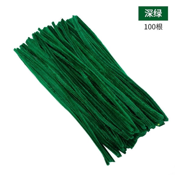 Xiao Hua 100 piece set torsion bar, suitable for DIY handmade material bag making, colorful hair root styling, handmade hair root twisting device, DIY handicraft art set, Dark green