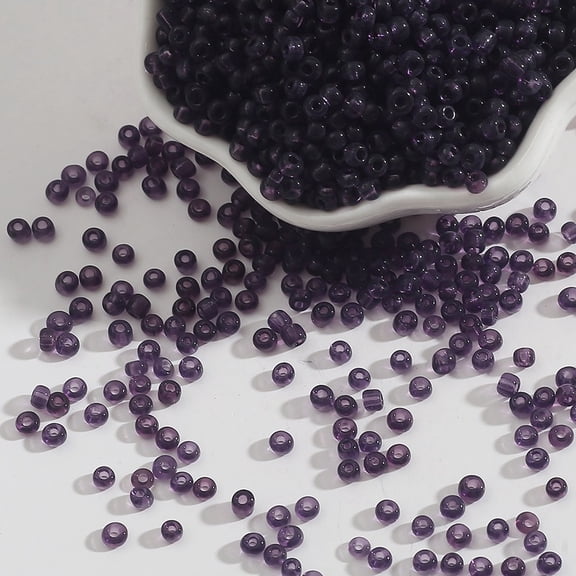 Xiao Hua About 1000 glass rice beads - solid color 2mm (0.08 inch) millet beads, bracelet, necklace, earring jewelry making kit, bead weaving and weaving DIY products, Deep Purple