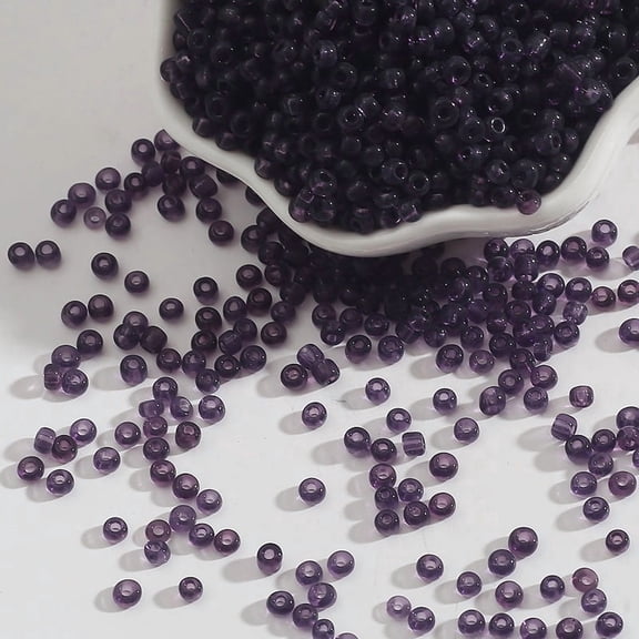 Xiao Hua About 1000 glass rice beads - solid color 2mm (0.08 inch) millet beads, bracelet, necklace, earring jewelry making kit, bead weaving and weaving DIY products, Deep Purple