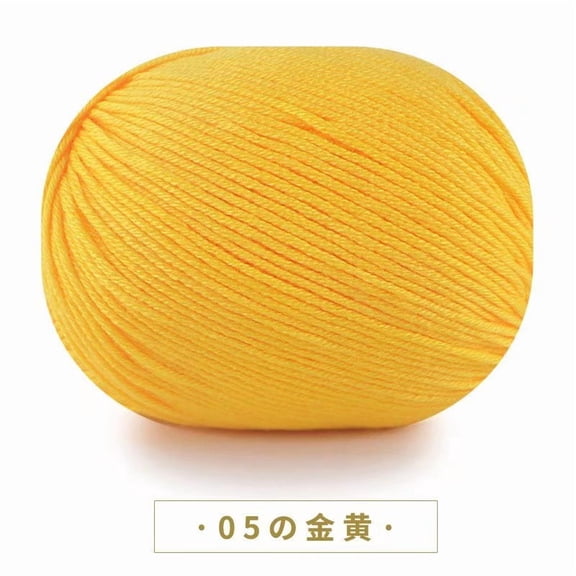 Xiao Hua 2 packs of 50g yellow soft wool blend yarn, scarf knitting yarn, and crochet project yarn, perfect for DIY scarves, hats, and knitted crafts