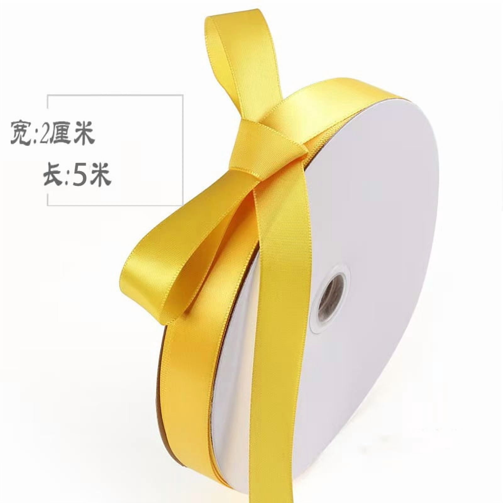 Xiao Hua 2 rolls of yellow single-sided ribbon -0.98 inches wide ...