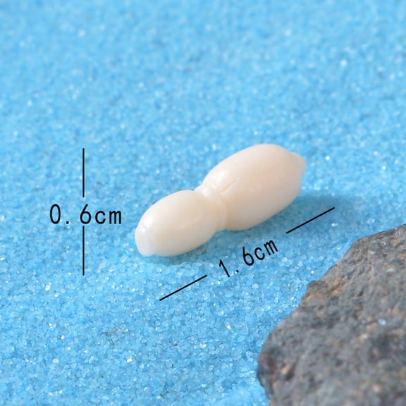 Xiao Hua 20-Piece Miniature Resin Lotus Root Crafts, Hand-Drawn Fake Resin Plant Props, Miniature Landscape Decoration, Bonsai & Mini Garden DIY Decoration, 0.63 x 0.24 Inches