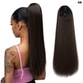 thumbnail image 1 of Xiao Hua 20" Ponytail Extensions Drawstring Long Straight Fake Pony Tail Natural Soft Clip in Hair Extension Synthetic Heat Resistant Hairpiece，E, 1 of 2
