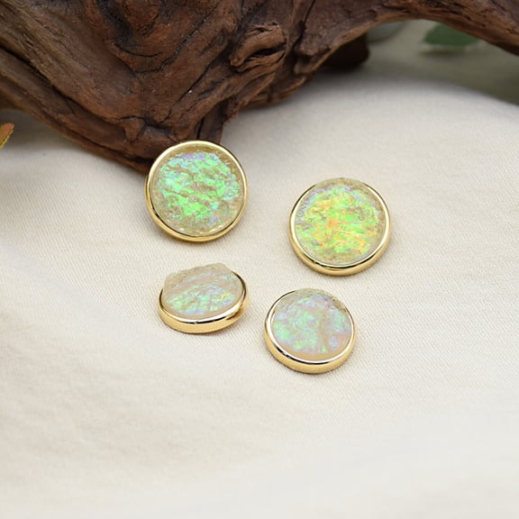 Xiao Hua 20 pieces of yellow alloy resin buttons -0.71-inch round sewing buttons, DIY clothing buttons, used for sewing, craftsmanship, and clothing decoration