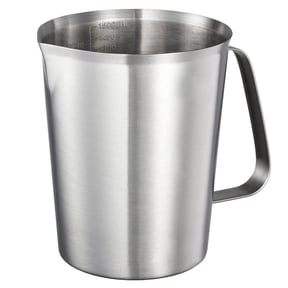 Xiao Hua 304 stainless steel measuring cup with handle and pouring port; Metal measuring cup with ounce and milliliter scales; 48 oz/1500 ml, 1 piece