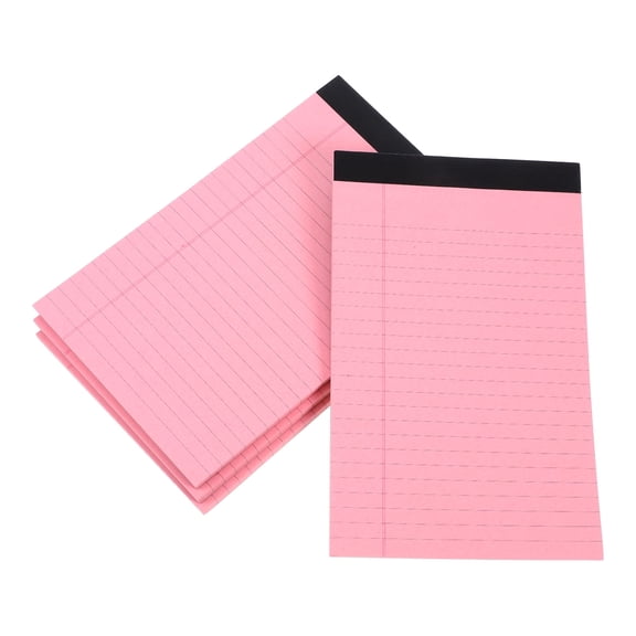 Xiao Hua 4-pack pink memo pad, 5 * 8-inch colored writing pad, 50 sheets of wide line memo paper, notepad, 80GSM thick paper memo, office to-do list