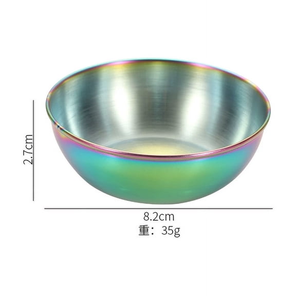 Xiao Hua 4PCS Mini Stainless Steel Circular Dip Bowl -3.22 * 3.22 * 1.06 Inch-D