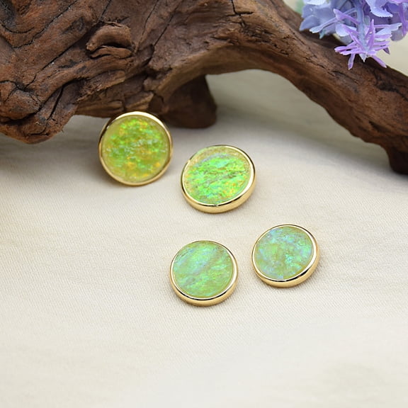 Xiao Hua 50 pieces of green alloy resin buttons -0.71-inch round sewing buttons, DIY clothing buttons, used for sewing, craftsmanship, and clothing decoration