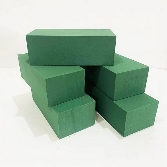 Xiao Hua 6-piece flower foam brick clay block is suitable for artificial flower plants, dry flower arrangement, wet flower brick - green