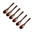 thumbnail image 1 of Xiao Hua 6-piece wooden dining spoon -5.91 * 1.18 inches - a reusable portable camping and backpack utensil, travel utensil, suitable for farmhouse style dining table decoration, 1 of 4