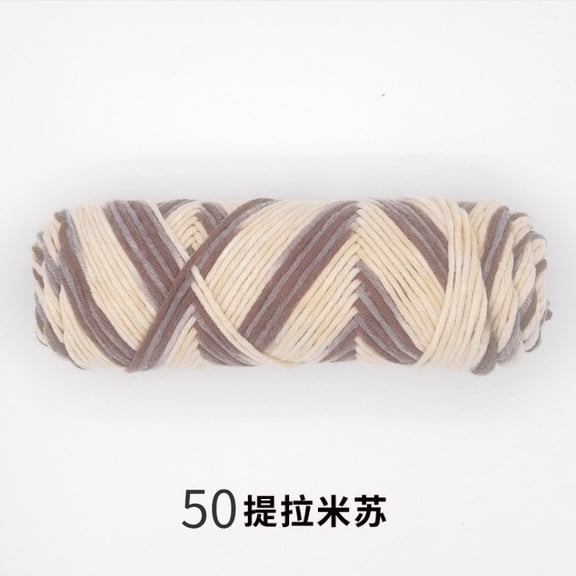 Xiao Hua 8-strand wool yarn, 100g 1 roll color blocked cotton crochet yarn, soft touch, warm and durable, suitable for hats, scarves, gloves, thick blankets crochet, style 09