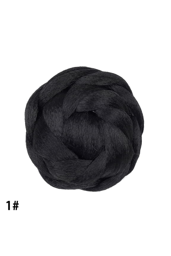 Artificial Hair Bun -1 Piece, 3.94 2.36 Inches, Hair Protection Headband, Suitable For Work, Professional And Casual Daily Use, Black