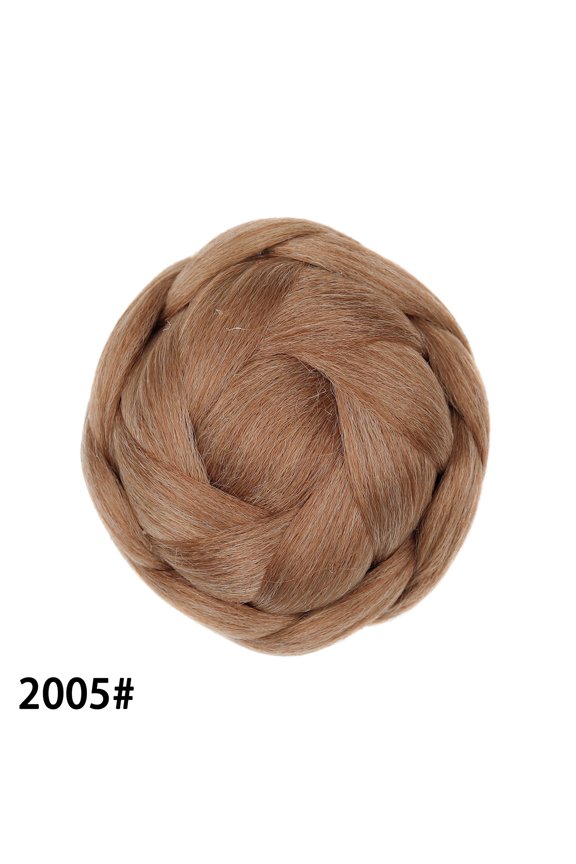 Artificial Hair Bun -1 Piece, 3.94 2.36 Inches, Hair Protection Headband, Suitable For Work, Professional And Casual Daily Use, Light Brown