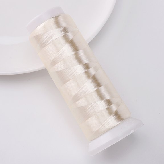 Xiao Hua Beige Embroidery Thread -1 Roll, 1312.34Yd Long, Polyester Velvet Thread, Used For Hand Embroidery, Bead Thread, And Various Diy Crafts Decorative Stitching