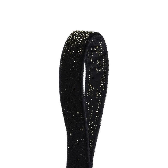 Xiao Hua Black+gold Velvet Ribbon, 2 rolls of 0.39 inch wide Velvet Ribbon, Craft Ribbon, Velvet Ribbon for Festival Gift Packaging, Wedding Decoration, and Homemade Projects