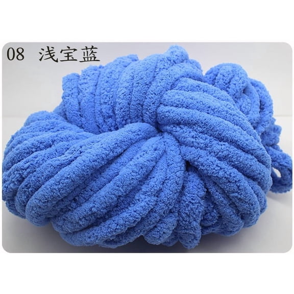 Xiao Hua Blue Coarse Spun Craft Yarn 1 Roll 250g - Ultra Soft Plush Feel, Suitable For Beginners' Plush Scarves Four Season Yarn Winter Comfortable Handmade Project