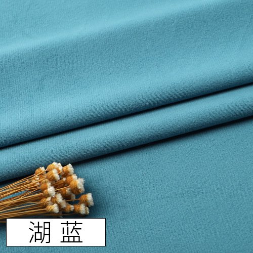 Xiao Hua Blue soft velvet fabric -1 piece, 39.37 60.24 inches, soft and smooth elastic fabric, suitable for clothing interiors, weddings, and vintage projects