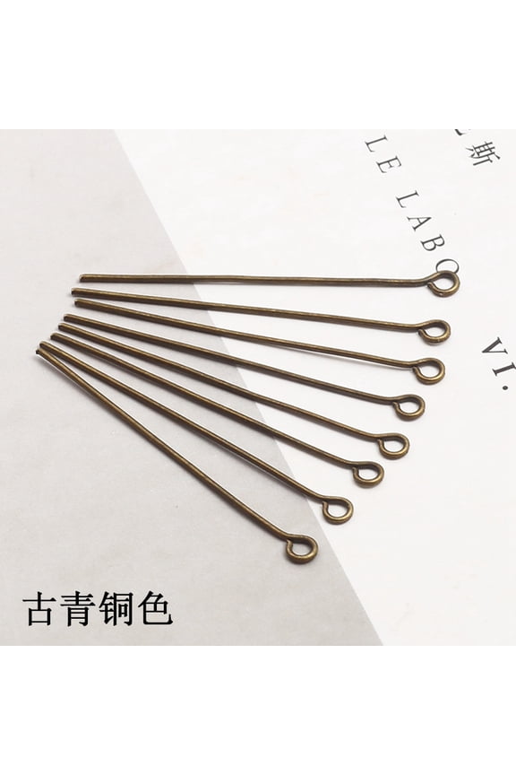 Bronze Pin 200PCS-2 * 0.02 inch Jewelry Making, Handmade End Ring Design Earring Pendant Accessory, Reusable Homemade Bracelet Pendant Connector Craft Pin